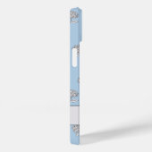 Poederblauwe Hortensia Bloemmotief Monogram Case-Mate iPhone Case (Achterkant / Rechts)