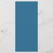 Poederblauwe landelijke velden bruiloft menu (Achterkant)