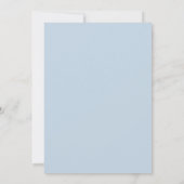Poederblauwe Lavendel Hydrangea Gouden Frame Bruil Kaart (Achterkant)