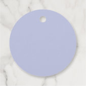 Poederblauwe Logo Tekst Zakelijke Prijslabel Label (Achterkant)