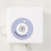 Poederblauwe Logo Tekst Zakelijke Prijslabel Label (In situ)
