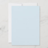Poederblauwe Mauve Bladerige Bruiloft Kaart (Achterkant)