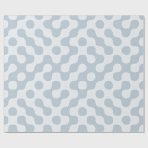 Poederblauwe Mid Century Organische Geometrische S Cadeaupapier