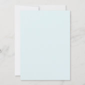 Poederblauwe Pastelbloemblaadje Bruiloft Kaart (Achterkant)
