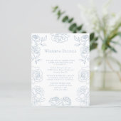 Poederblauwe Roos Huwelijksdetails Elegante Bloeme (Staand voorkant)