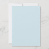 Poederblauwe Rustige Lente Bruiloft Kaart (Achterkant)