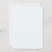Poederblauwe Stralende Rozen Bruiloft Kaart (Achterkant)