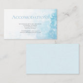 Poederblauwe Waterverf Wassen Informatiekaartje (Voorkant / Achterkant)