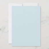 Poederblauwe Whimsical Rozen Bruiloft Kaart (Achterkant)
