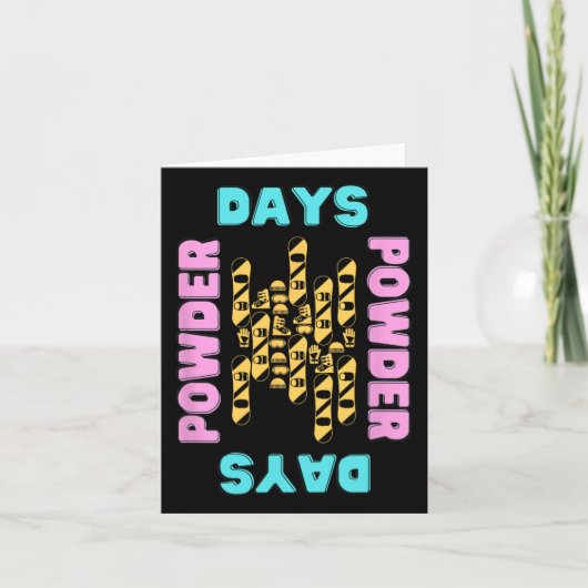 Poederdagen Snowboarden Park Skiën Lift Buiten Kaart (Voorkant)