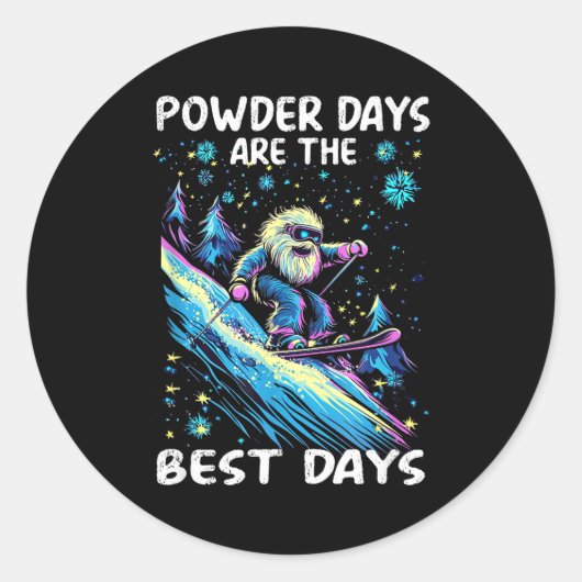 Poederdagen zijn de dagen ronde sticker (Voorkant)