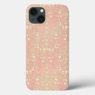 Poederdons Poederroze Meisjesachtig Damast Case-Mate iPhone Case