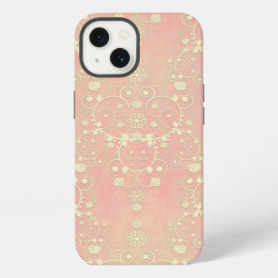 Poederdons Poederroze Meisjesachtig Damast iPhone 13 Hoesje