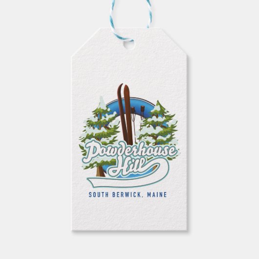 poederhuis in zuid - berwick maine ski logo cadeaulabel (Voorkant)