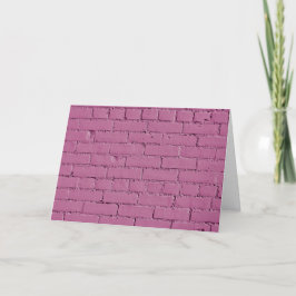Poederige Roze Bakstenen Muur Feestdagen Kaart