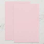 Poederroze effen kleur briefpapier (Voorkant / Achterkant)