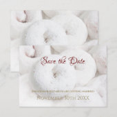 Poedersuiker Donut Bruiloft (Voorkant / Achterkant)