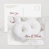 Poedersuiker Donut Bruiloft Briefkaart (Voorkant / Achterkant)