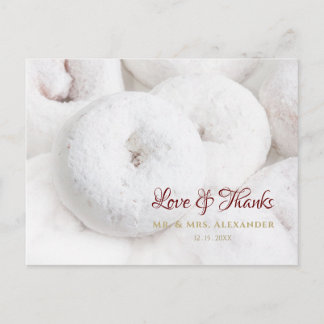 Poedersuiker Donut Bruiloft Briefkaart