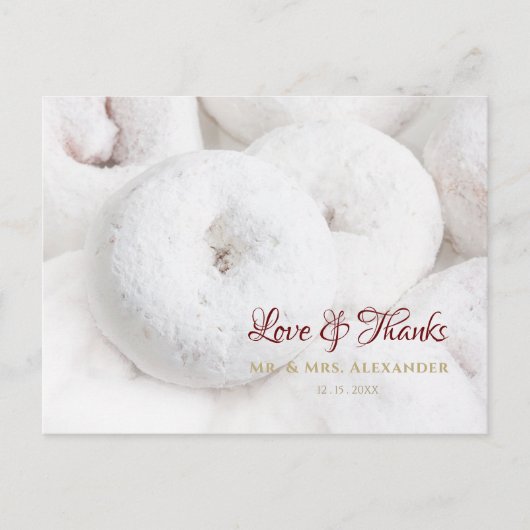 Poedersuiker Donut Bruiloft Briefkaart (Voorkant)