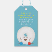 Poedersuiker donut kerst cadeaulabel (Voorkant)
