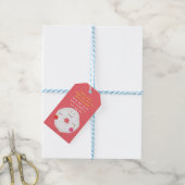 Poedersuiker donut kerst cadeaulabel (Met Touw)