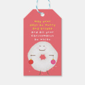 Poedersuiker donut kerst cadeaulabel (Voorkant)