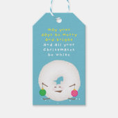 Poedersuiker donut kerst cadeaulabel (Voorkant)