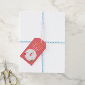 Poedersuiker donut kerst cadeaulabel (Met Touw)