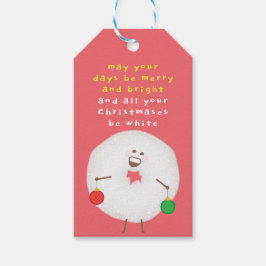 Poedersuiker donut kerst cadeaulabel