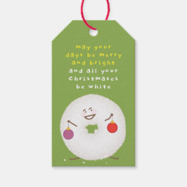 Poedersuiker donut kerst cadeaulabel