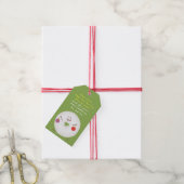 Poedersuiker donut kerst cadeaulabel (Met Touw)