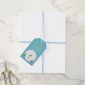Poedersuiker Donut Kerstmis Cadeaulabel (Met Touw)