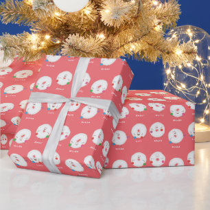 Poedersuiker Donuts Aangepaste Kerstmis Cadeaupapier