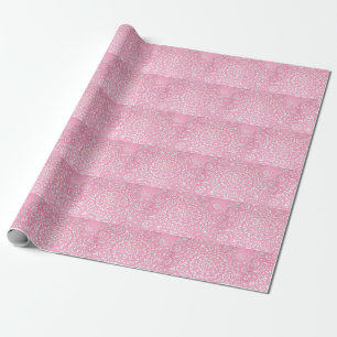 poedersuikerpatroon op roze cadeaupapier