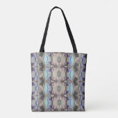 Poederzacht Paarse, groene & Blauwe Abstract Tote Bag (Achterkant)
