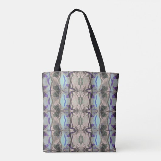 Poederzacht Paarse, groene & Blauwe Abstract Tote Bag (Achterkant)