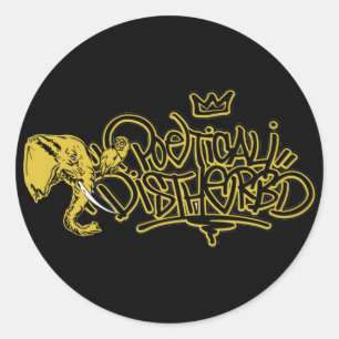 poedis_geel ronde sticker