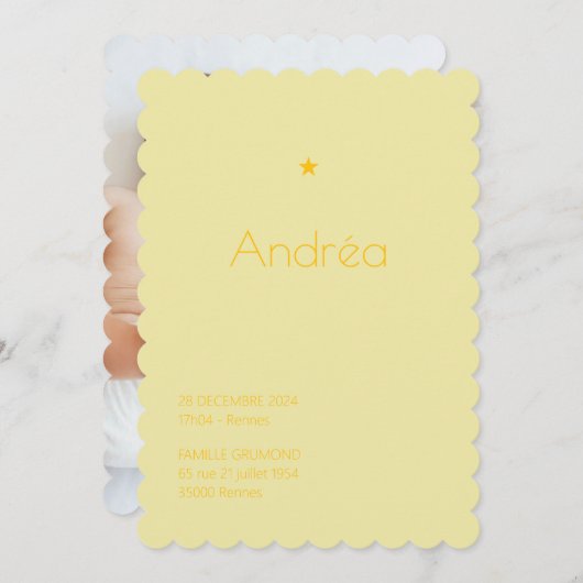 Poedré-baantje - Andréa Kaart (Voorkant / Achterkant)