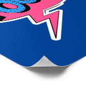 Poef! Whimsical Pop Art Comic Burst Poster (Hoek)