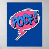 Poef! Whimsical Pop Art Comic Burst Poster (Voorkant)