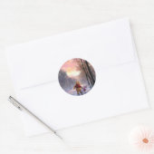 Poeh en biggetwinter ronde sticker (Envelop)