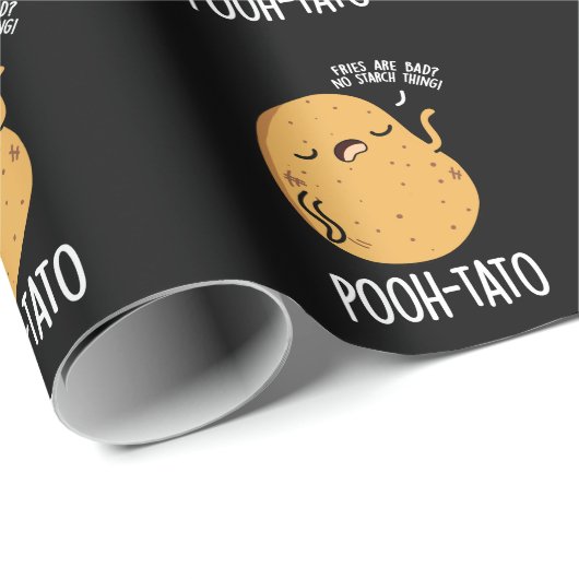 Poeh-tato Funny Potato Pun Dark BG Cadeaupapier (Rol Hoek)