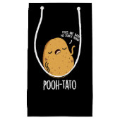 Poeh-tato Funny Potato Pun Dark BG Klein Cadeauzakje (Voorkant)