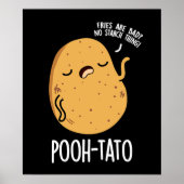 Poeh-tato Funny Potato Pun Dark BG Poster (Voorkant)