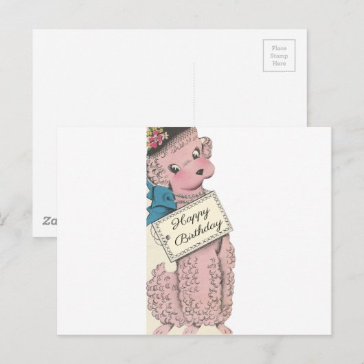  poel Happy Birthday Briefkaart (Voorkant / Achterkant)