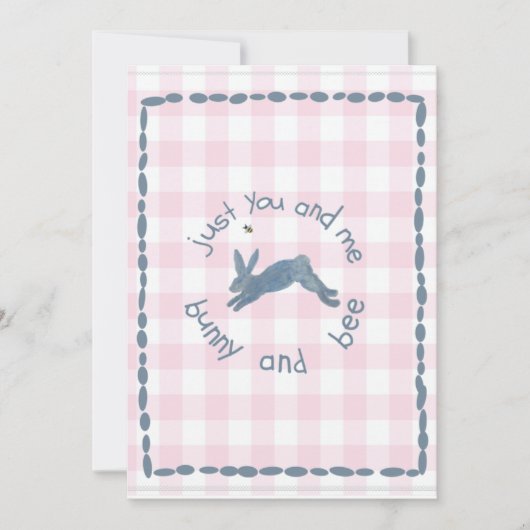 Poem Bunny Bee Bunnies Bees Baby Kaart (Voorkant)