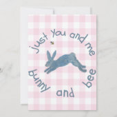 Poem Bunny Bee Bunnies Bees Baby Kaart (Achterkant)