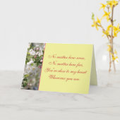 Poem en bloesems Wenskaart Kaart (Gele Bloem)