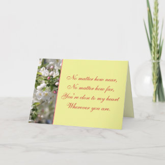 Poem en bloesems Wenskaart Kaart